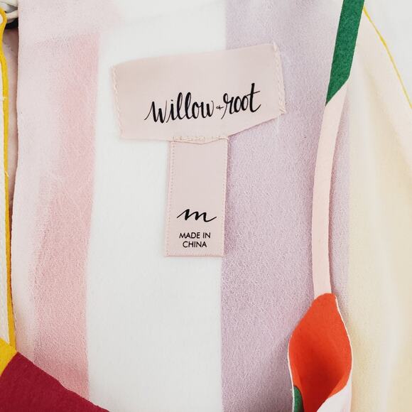 Willow & Root Sleeveless Halter Style Top Ties To Front Women’s M Shirt Striped - Picture 5 of 9